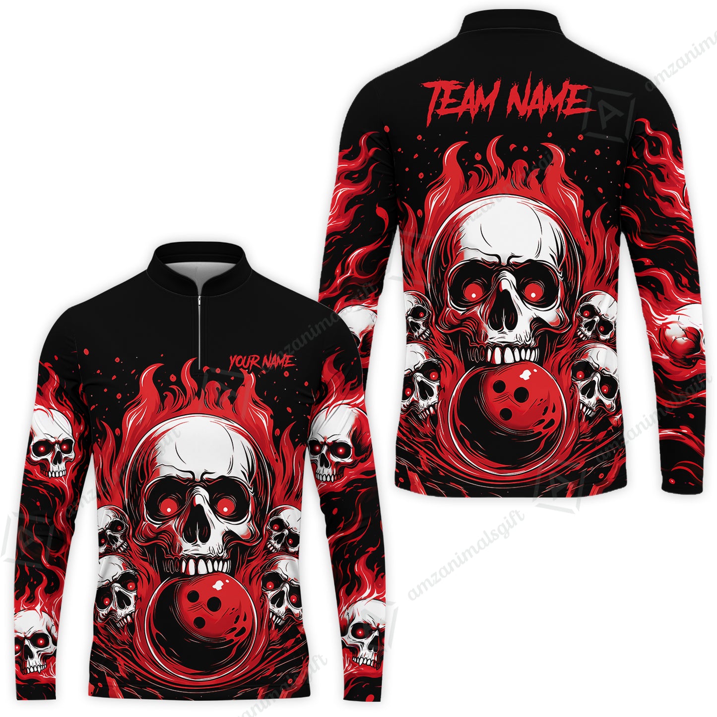 Long Sleeve Jersey Shirt||Red