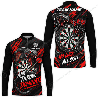 Customized Darts Team Jersey, Personalized Snake Darts Abstract Background Polo Shirt For Players With Name & Team Name
