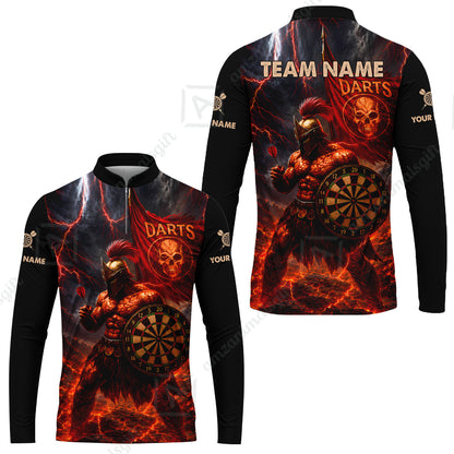 Long Sleeve Jersey Shirt||Red