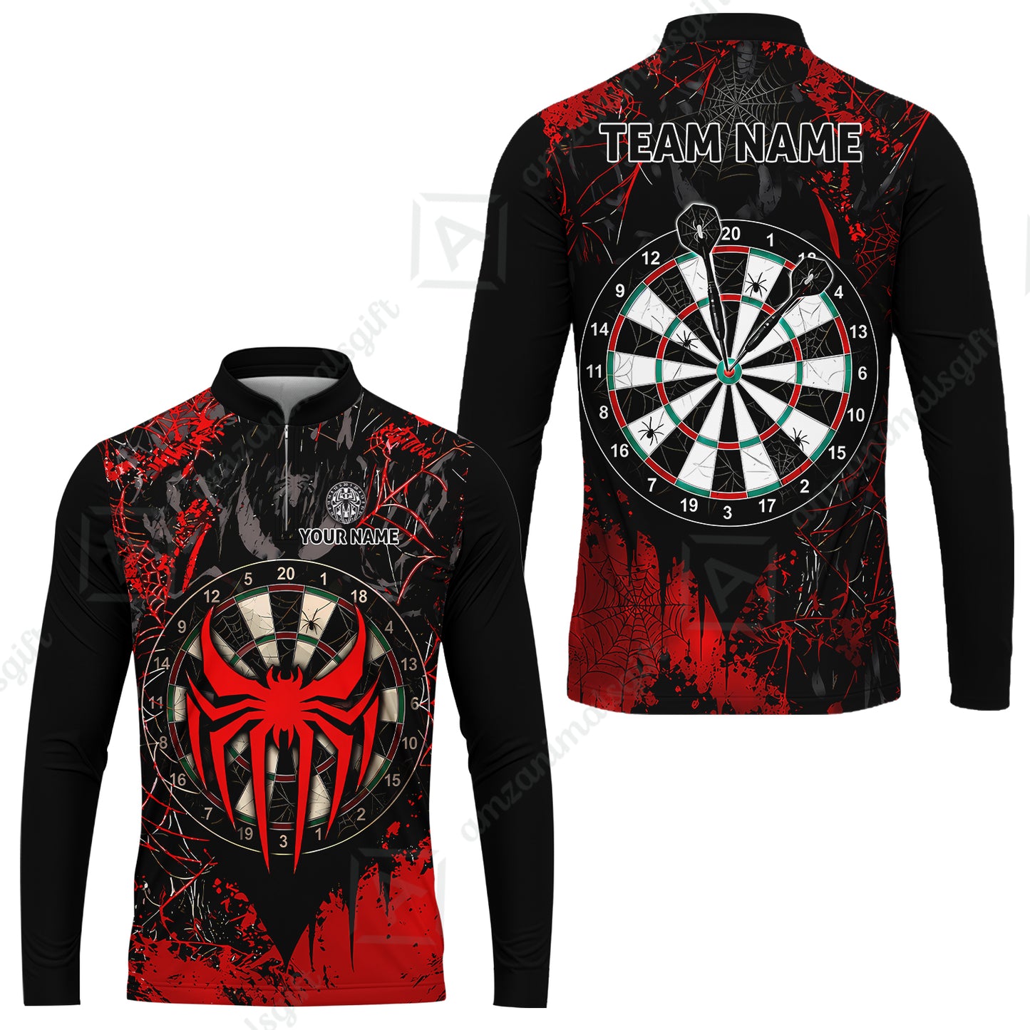 Long Sleeve Jersey Shirt||Red