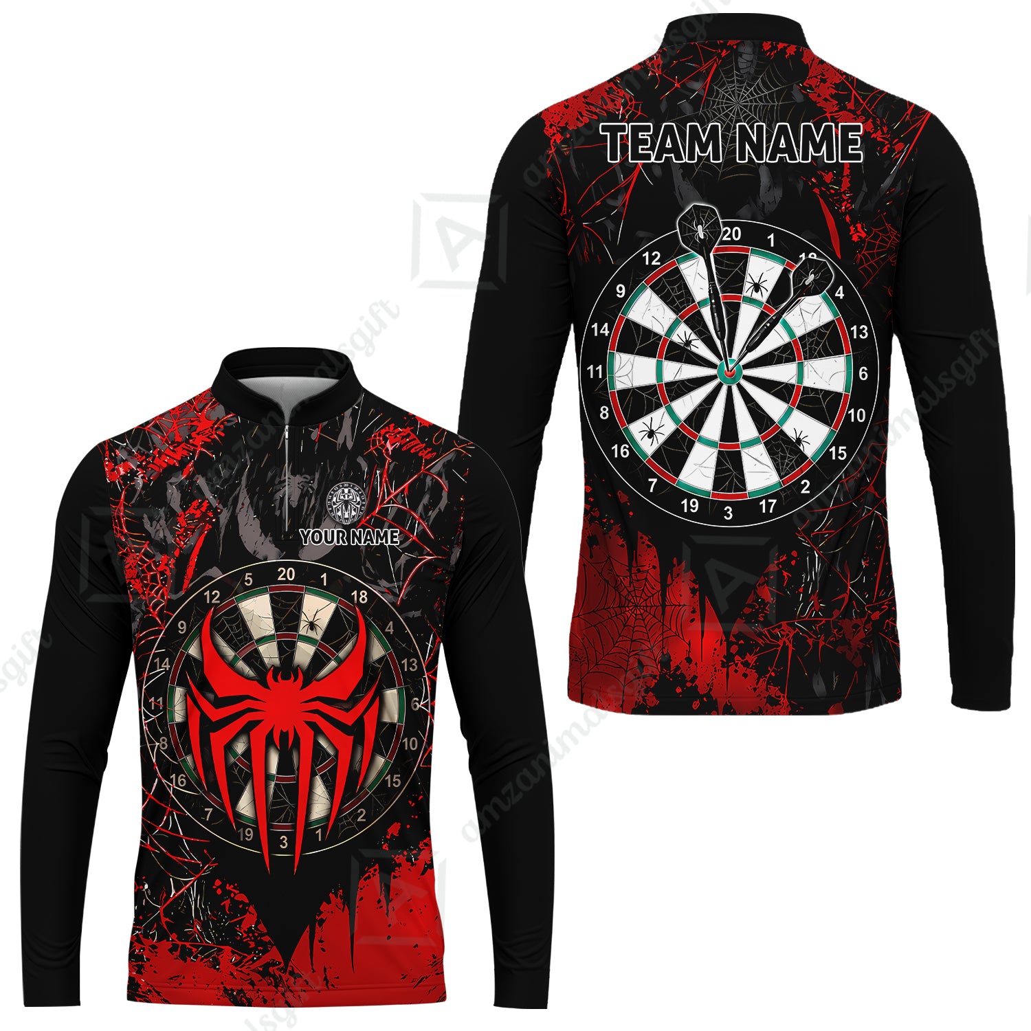 Long Sleeve Jersey Shirt||Red
