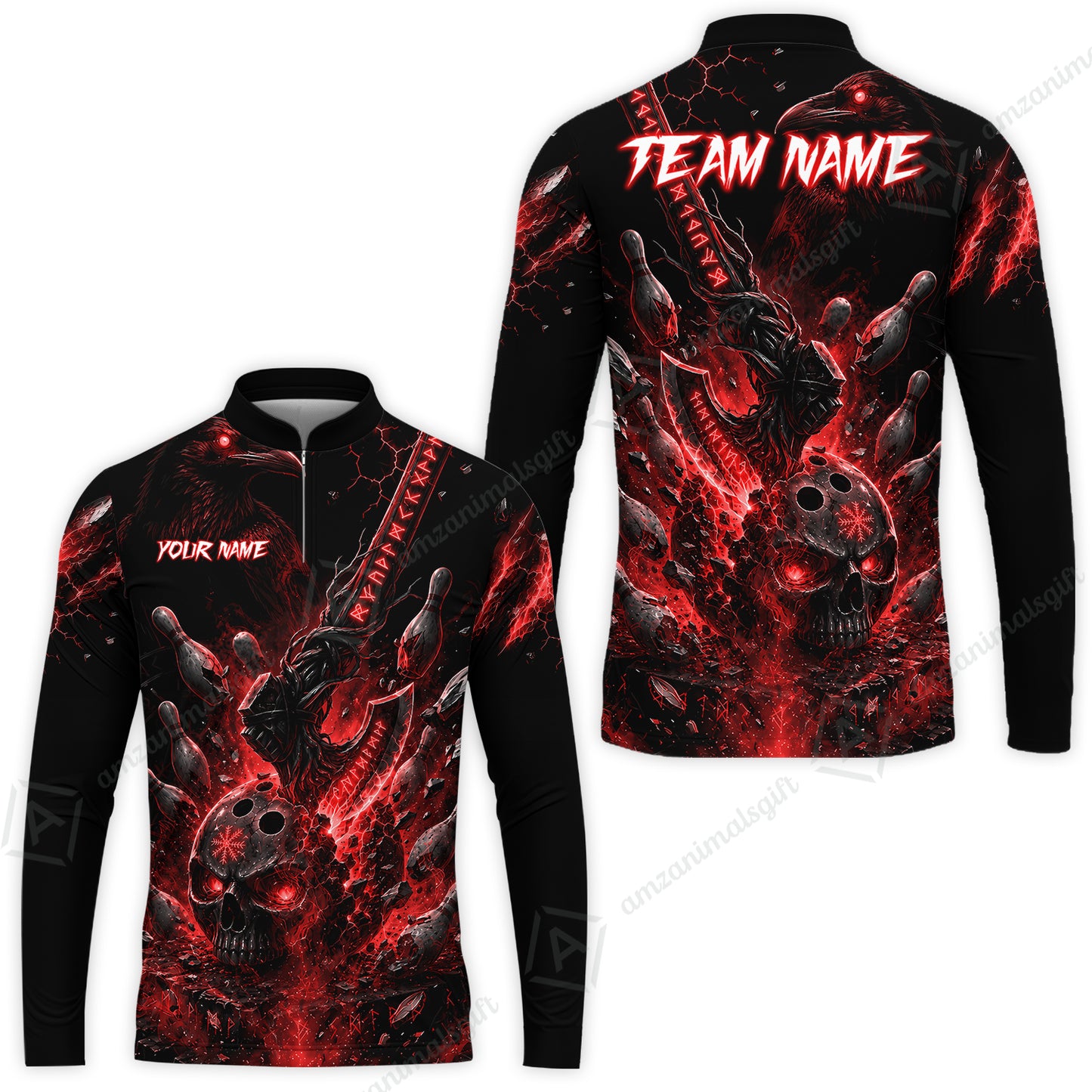 Long Sleeve Jersey Shirt||Red