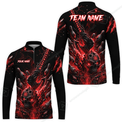 Long Sleeve Jersey Shirt||Red