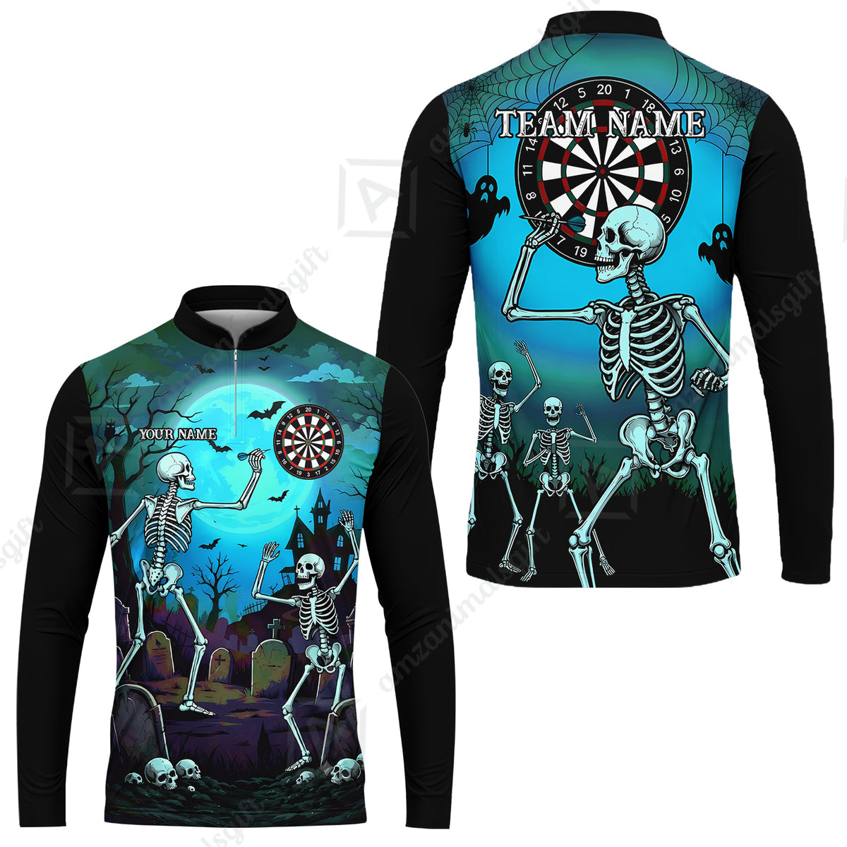 Long Sleeve Jersey Shirt||Turquoise