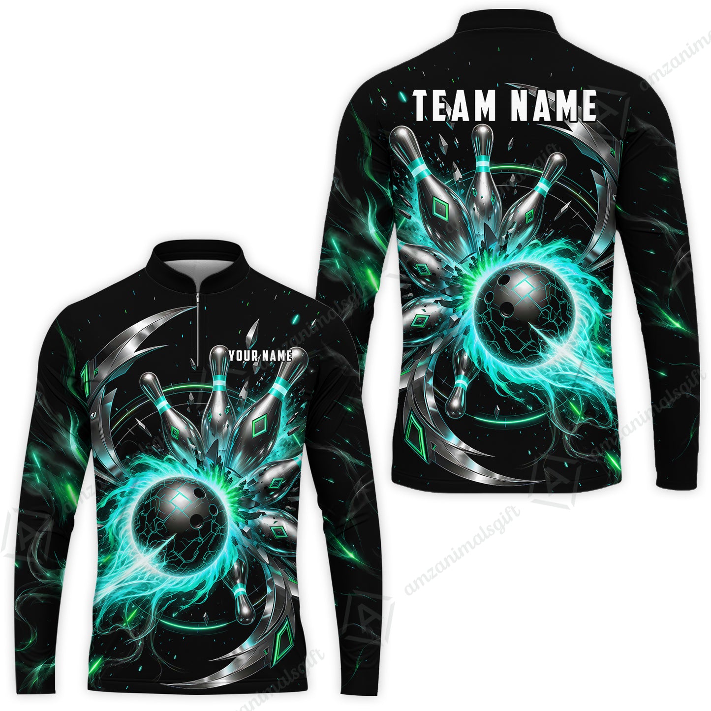 Long Sleeve Jersey Shirt||Turquoise