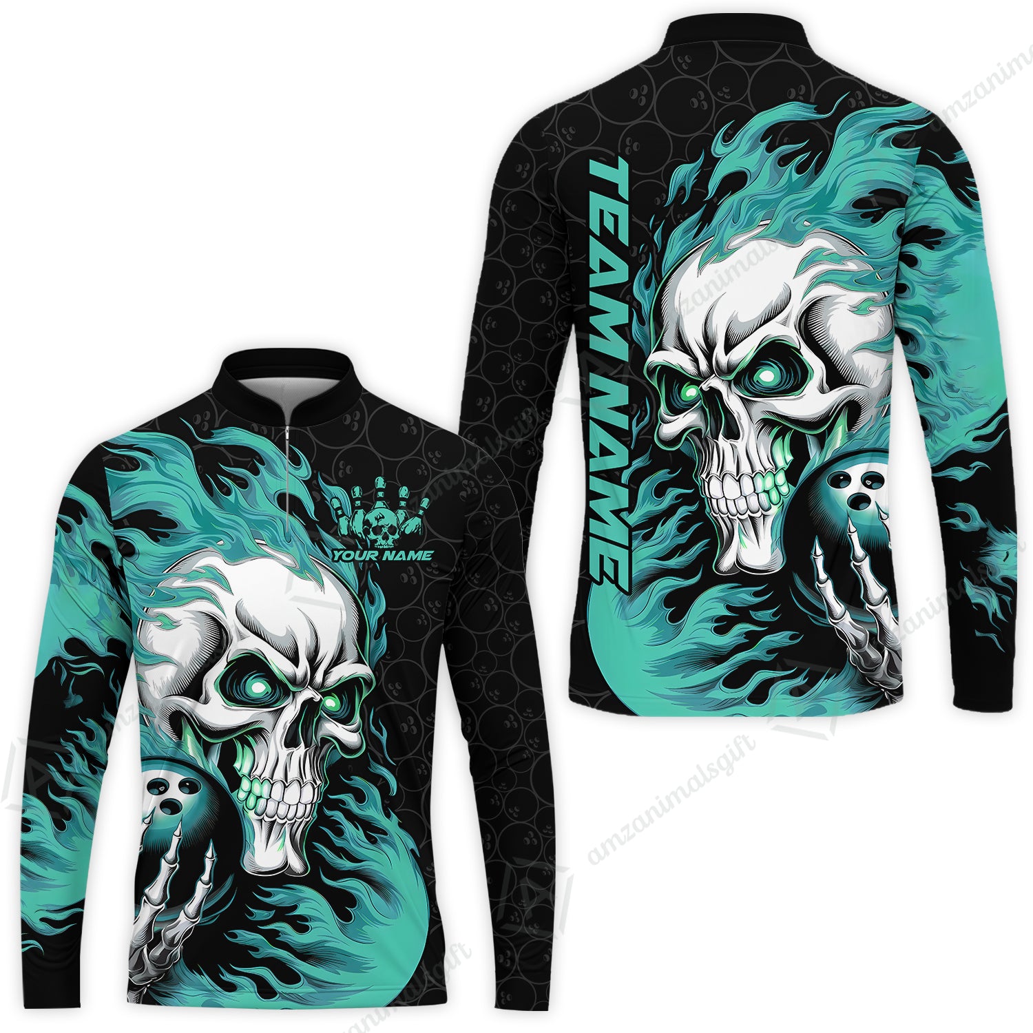 Long Sleeve Jersey Shirt||Turquoise