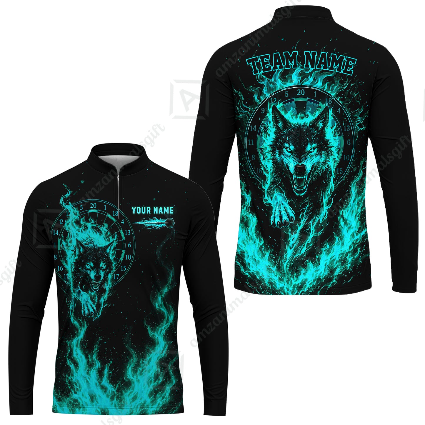 Long Sleeve Jersey Shirt||Turquoise
