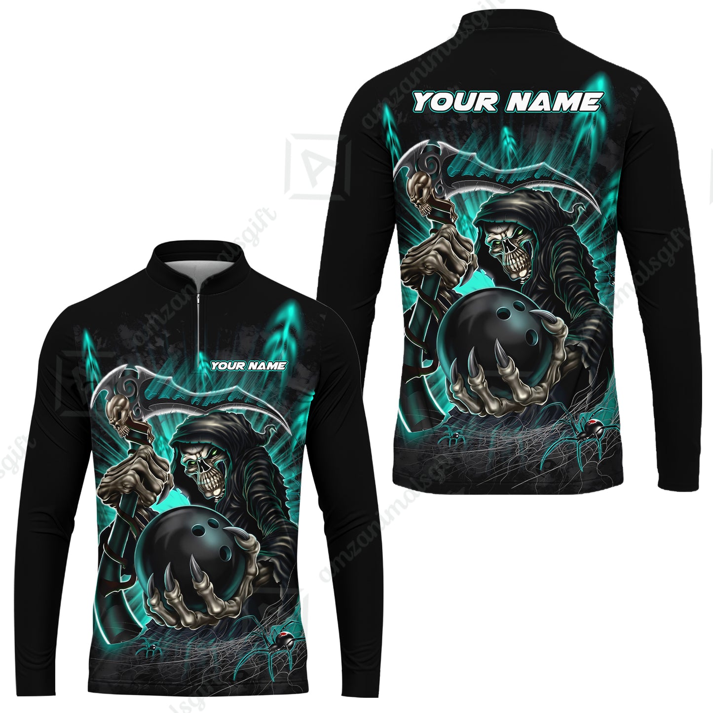 Long Sleeve Jersey Shirt||Turquoise