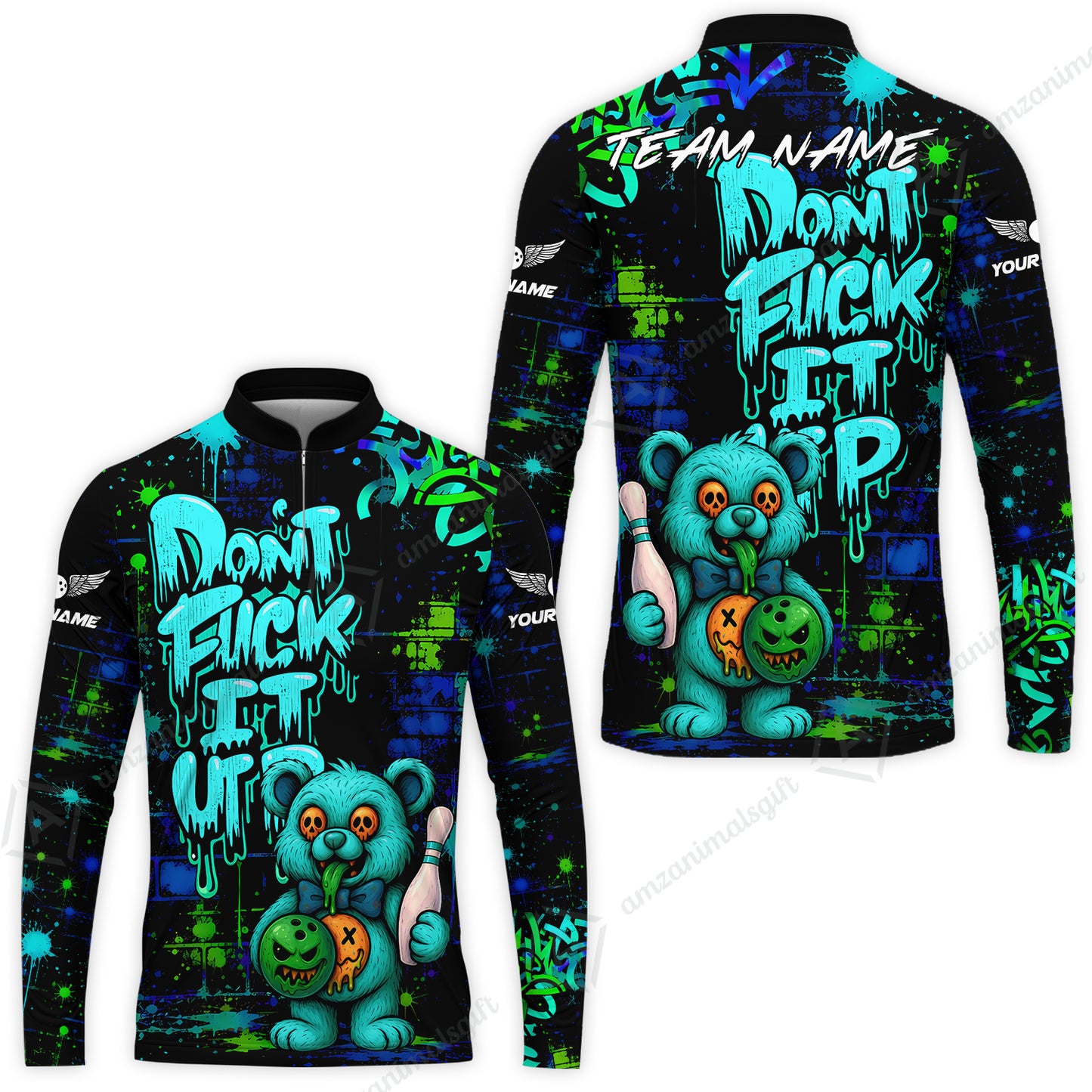 Long Sleeve Jersey Shirt||Turquoise
