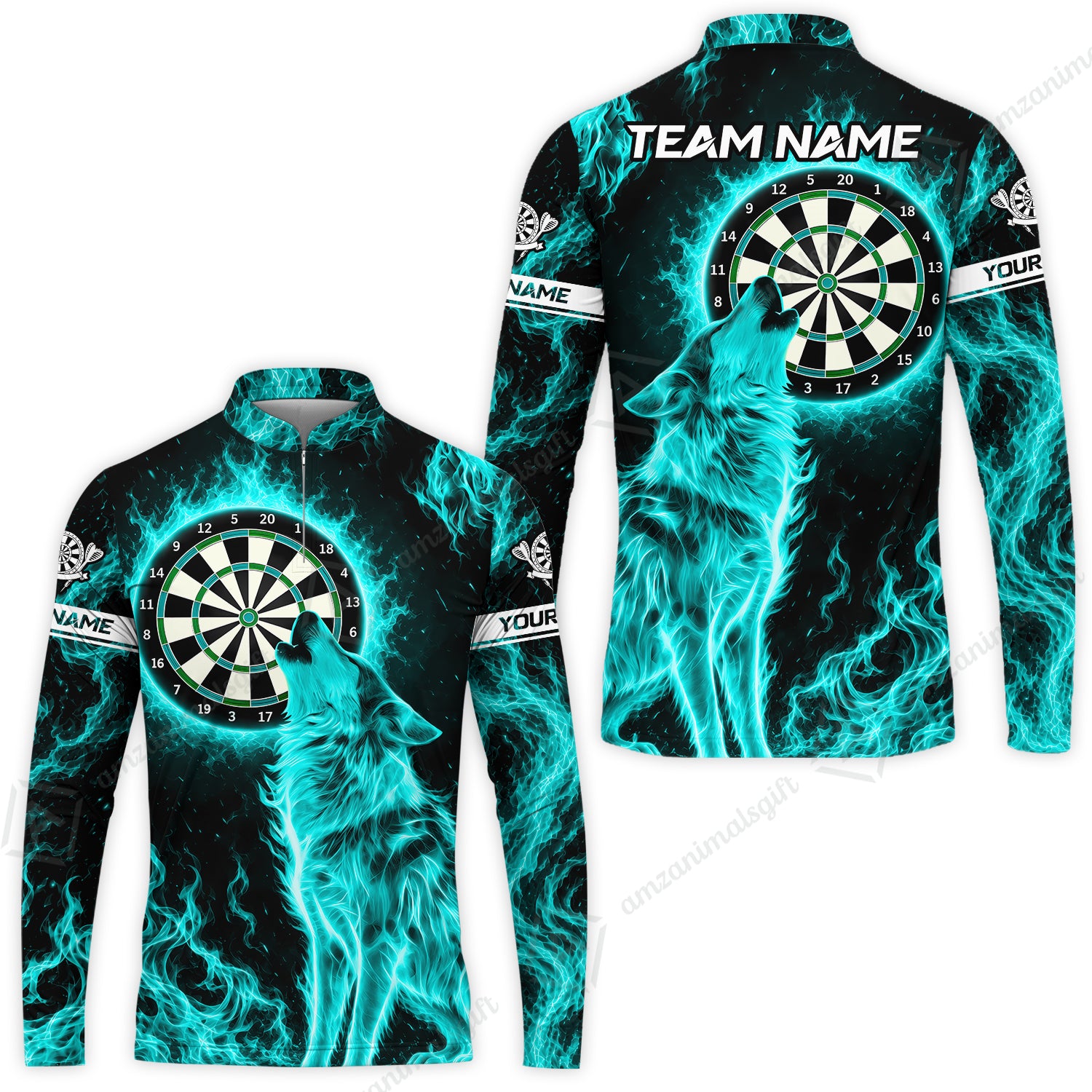 Long Sleeve Jersey Shirt||Turquoise