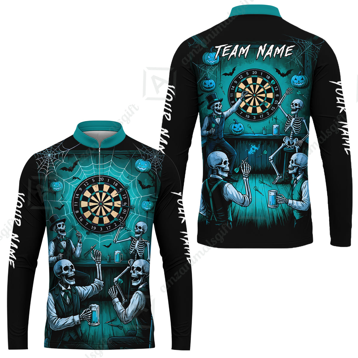 Long Sleeve Jersey Shirt||Turquoise