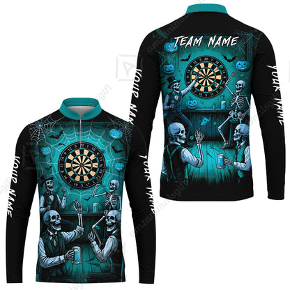 Long Sleeve Jersey Shirt||Turquoise