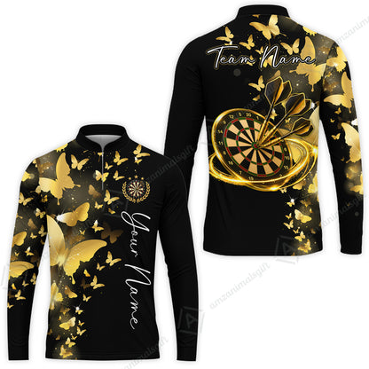 Customized Butterfly Elegant Sparkling Multicolor Darts Jersey, Personalized Name And Team Name For Players