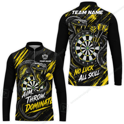 Customized Darts Team Jersey, Personalized Snake Darts Abstract Background Polo Shirt For Players With Name & Team Name