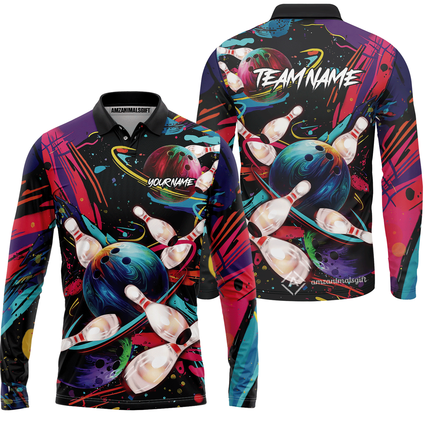 Customized Bowling Jersey, Colorful Bowling, Uniform Bowling - Personalized Name And Team Name