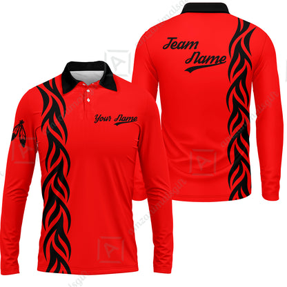 Long Sleeve Polo Shirt||Feather