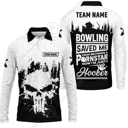 Long Sleeve Polo Shirt||White