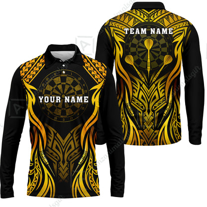 Long Sleeve Polo Shirt||Yellow