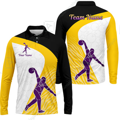 Long Sleeve Polo Shirt||Yellow