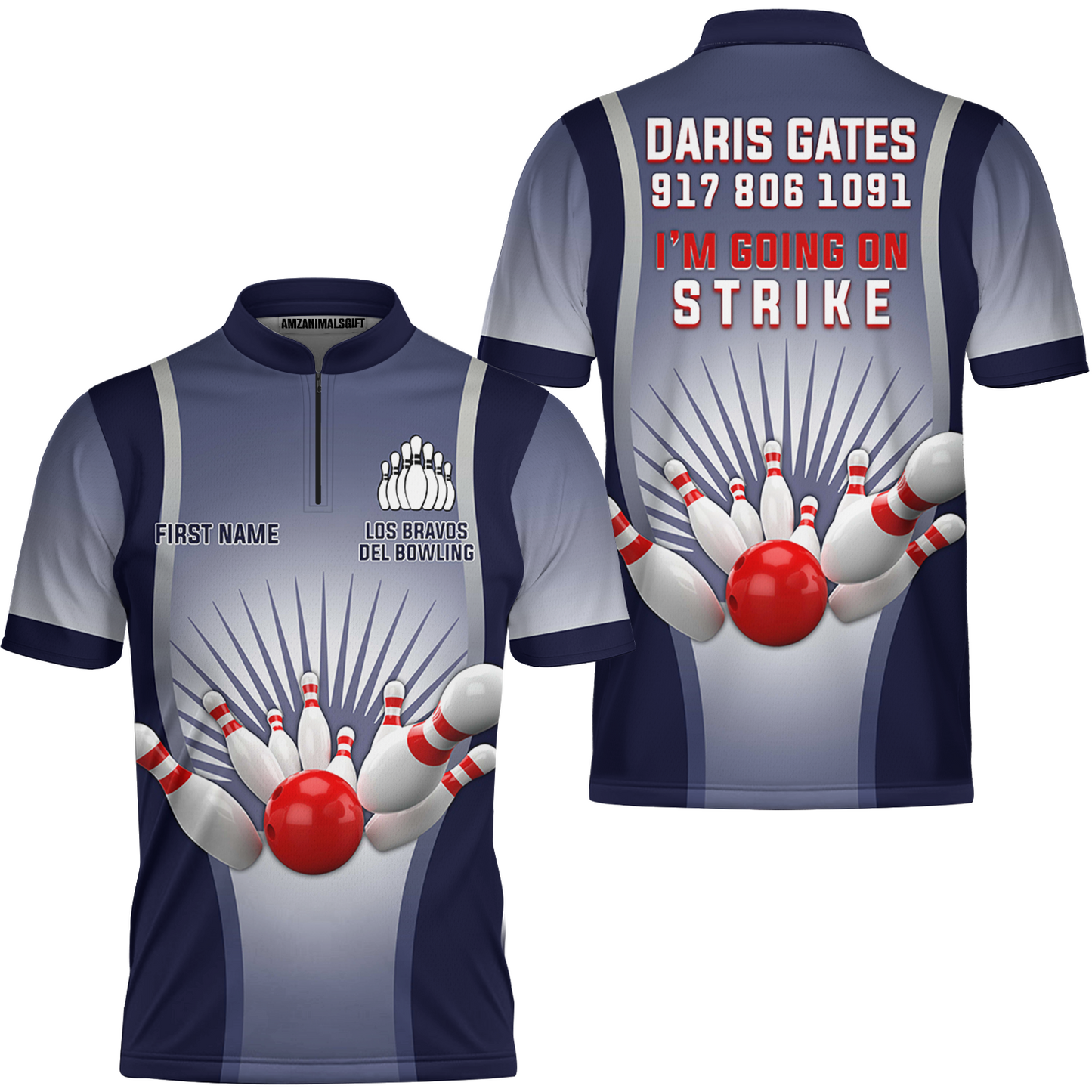 Custom Bowling Jersey For Los Bravos Team