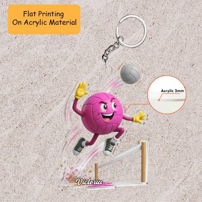 Personalized Volleyball Christmas Ornament, Ball's Player, Custom Ornament Christmas Gift, Keychain Volleyball, Car Ornament Volleyball