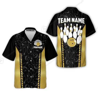 Custom Bowling Unisex Polo Shirts, Bowling Team Jersey Pattern, Bowling uniforms Ball & Pins Multicolor Options
