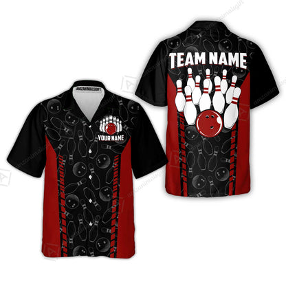 Custom Bowling Unisex Polo Shirts, Bowling Team Jersey Pattern, Bowling uniforms Ball & Pins Multicolor Options