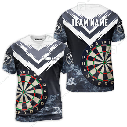 Custom Smoke Multi-Color Darts Quarter-Zip Team Shirts, Customized Name Team Name Darts Team Jerseys Uniform