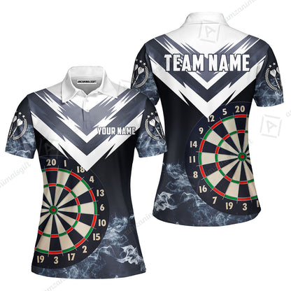 Custom Smoke Multi-Color Darts Quarter-Zip Team Shirts, Customized Name Team Name Darts Team Jerseys Uniform