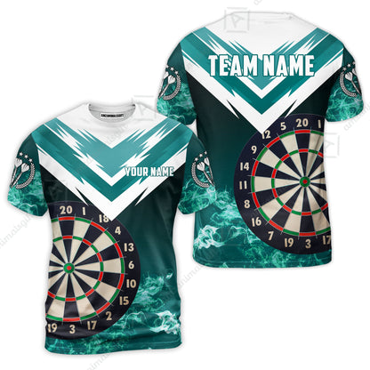 Custom Smoke Multi-Color Darts Quarter-Zip Team Shirts, Customized Name Team Name Darts Team Jerseys Uniform