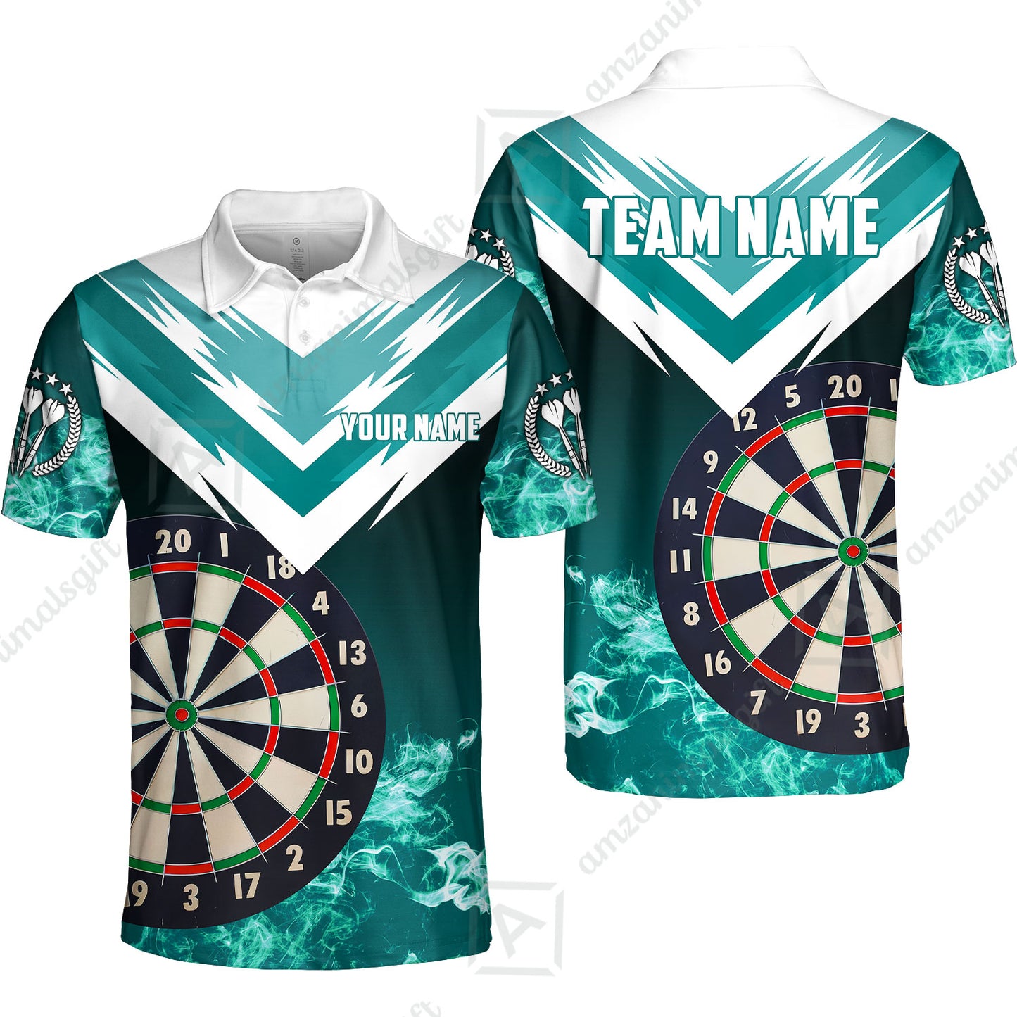 Custom Smoke Multi-Color Darts Quarter-Zip Team Shirts, Customized Name Team Name Darts Team Jerseys Uniform