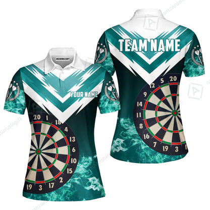 Custom Smoke Multi-Color Darts Quarter-Zip Team Shirts, Customized Name Team Name Darts Team Jerseys Uniform