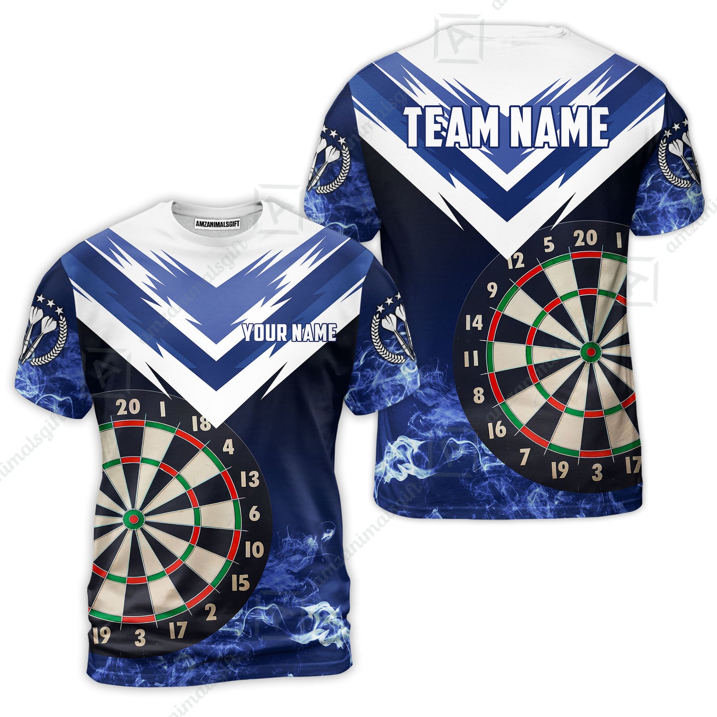 Custom Smoke Multi-Color Darts Quarter-Zip Team Shirts, Customized Name Team Name Darts Team Jerseys Uniform