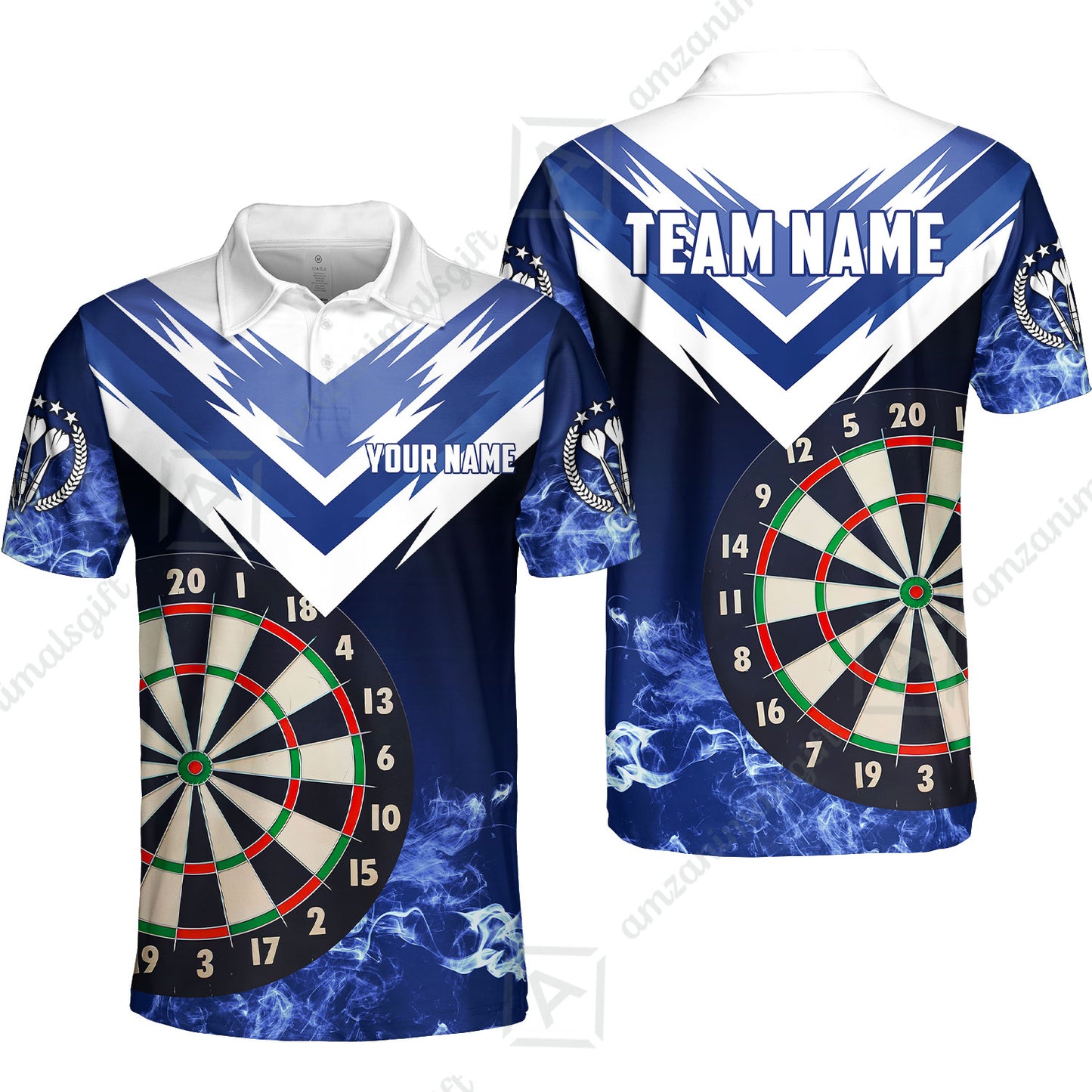 Custom Smoke Multi-Color Darts Quarter-Zip Team Shirts, Customized Name Team Name Darts Team Jerseys Uniform