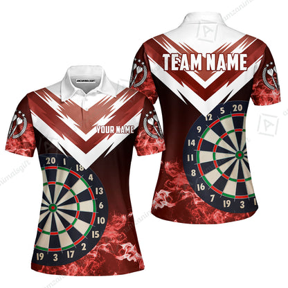 Custom Smoke Multi-Color Darts Quarter-Zip Team Shirts, Customized Name Team Name Darts Team Jerseys Uniform