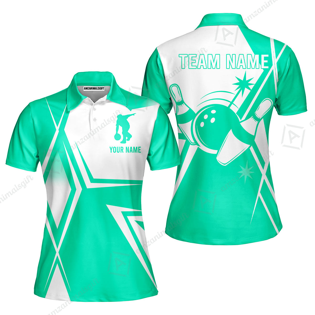 Custom Bowling Team Jersey, Bowling Player Jersey Multicolor Polo Quarter-Zip Shirts, Custom Bowling Uniforms Jerseys, Custom Name And Team Name
