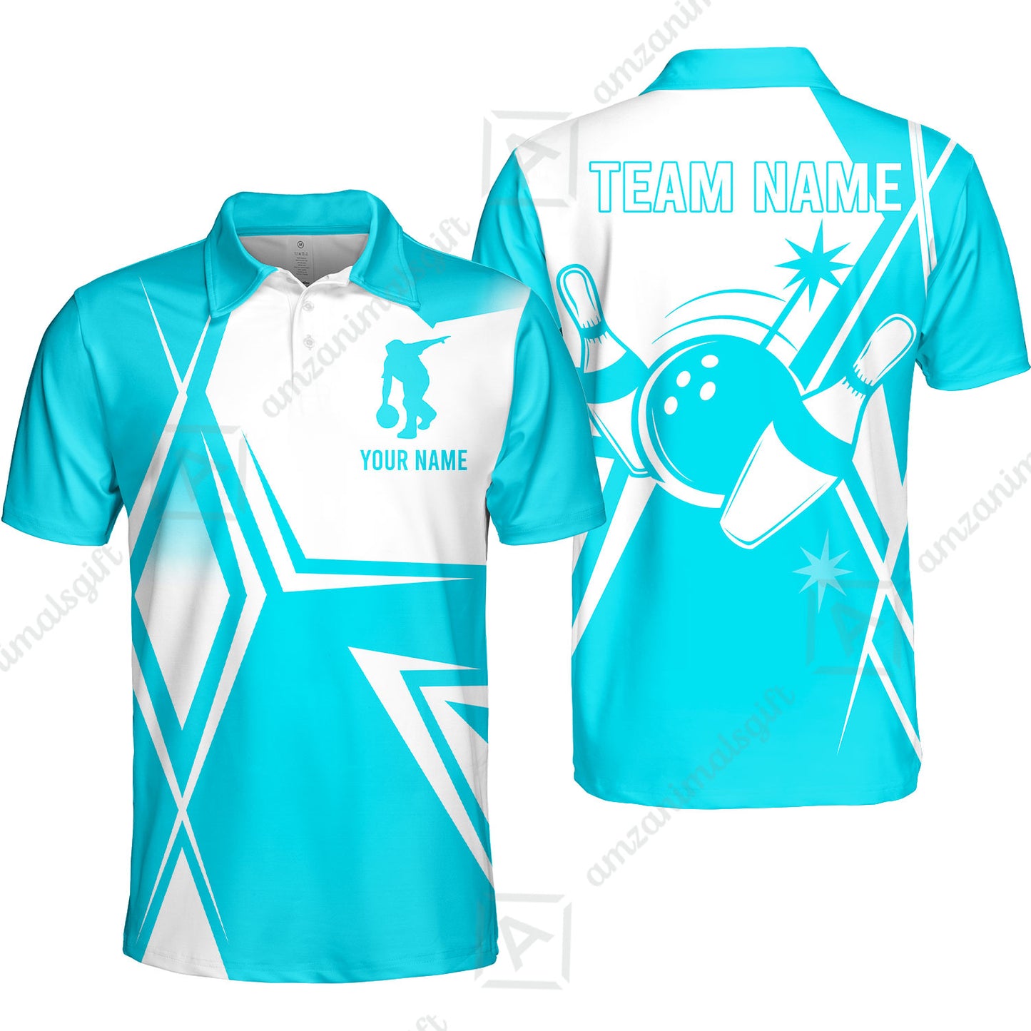 Custom Bowling Team Jersey, Bowling Player Jersey Multicolor Polo Quarter-Zip Shirts, Custom Bowling Uniforms Jerseys, Custom Name And Team Name