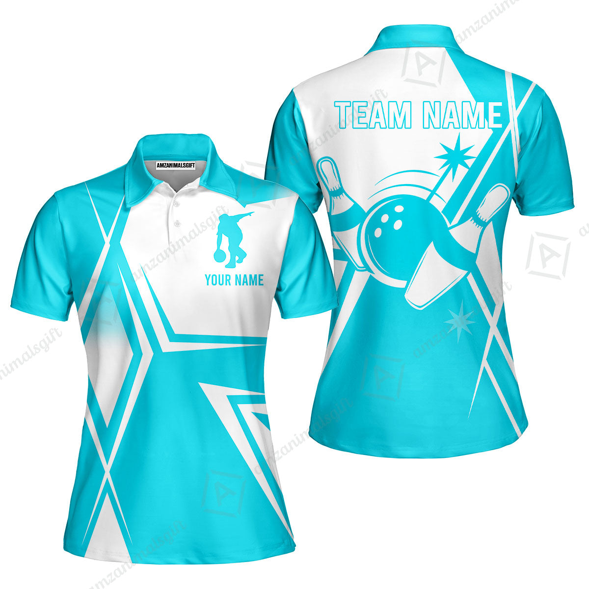 Custom Bowling Team Jersey, Bowling Player Jersey Multicolor Polo Quarter-Zip Shirts, Custom Bowling Uniforms Jerseys, Custom Name And Team Name