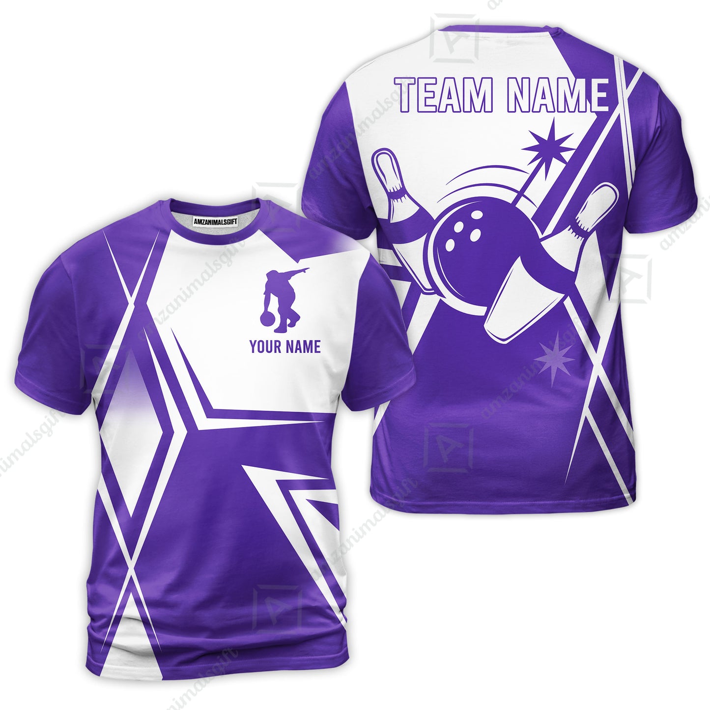 Custom Bowling Team Jersey, Bowling Player Jersey Multicolor Polo Quarter-Zip Shirts, Custom Bowling Uniforms Jerseys, Custom Name And Team Name