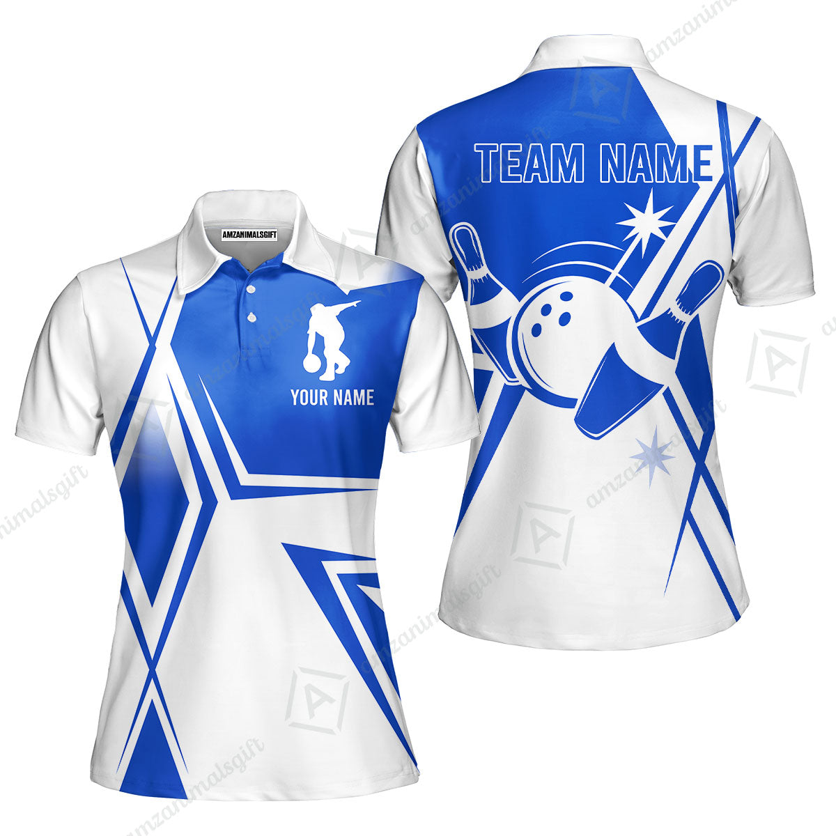 Custom Bowling Team Jersey,  Custom Name And Team Name Bowling Jersey Multicolor Polo Quarter-Zip Shirts, Custom Bowling Uniforms Jerseys