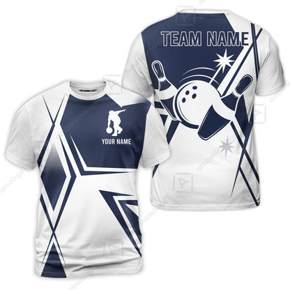 Custom Bowling Team Jersey,  Custom Name And Team Name Bowling Jersey Multicolor Polo Quarter-Zip Shirts, Custom Bowling Uniforms Jerseys