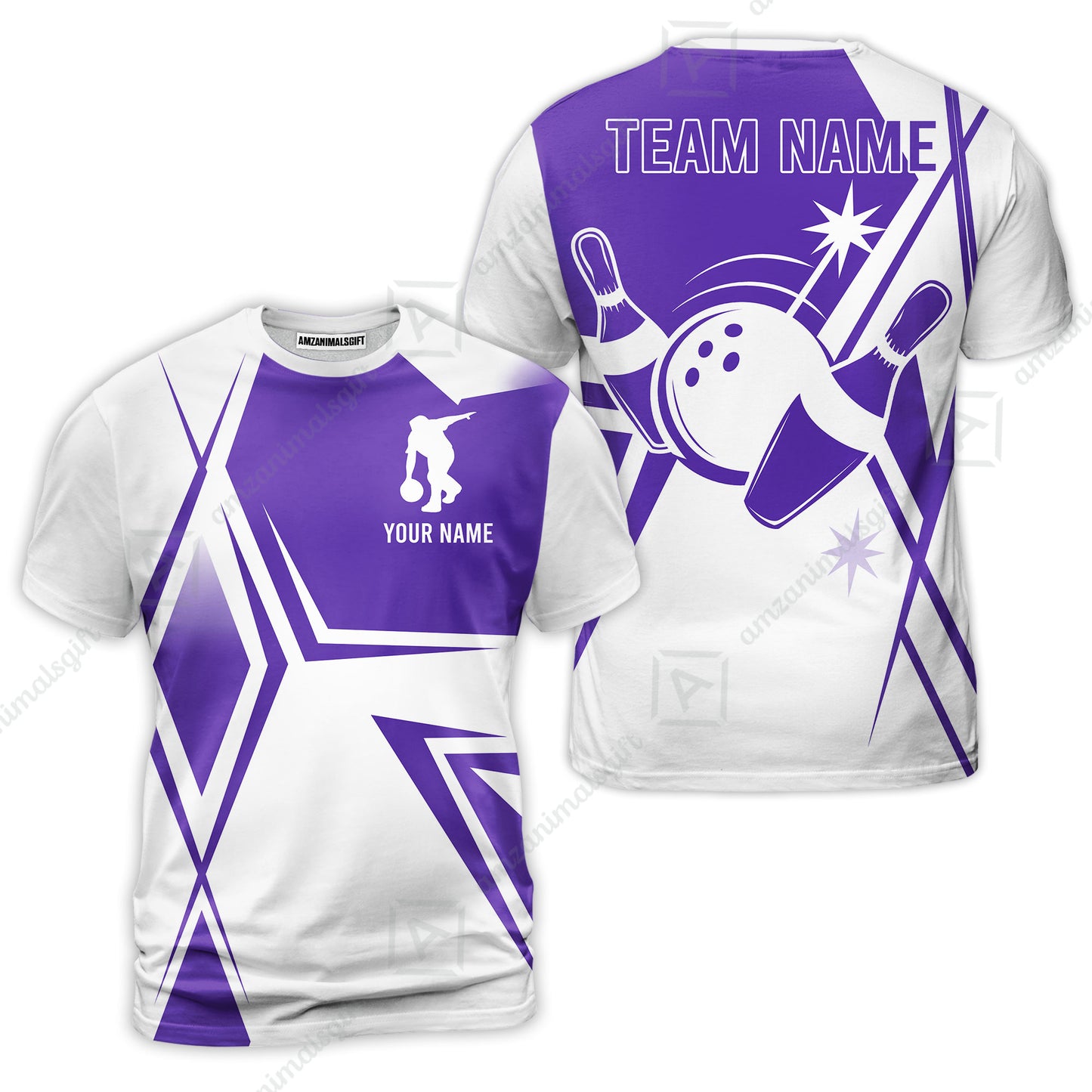 Custom Bowling Team Jersey,  Custom Name And Team Name Bowling Jersey Multicolor Polo Quarter-Zip Shirts, Custom Bowling Uniforms Jerseys