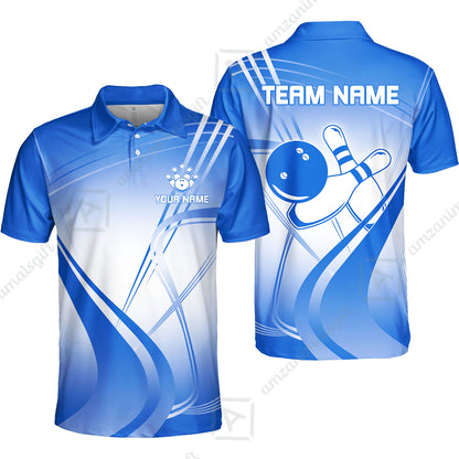 Customized Bowling Polo Shirt, Custom Bowling Uniform Polo Shirt, Multicolor Team Style Jersey for Bowlers