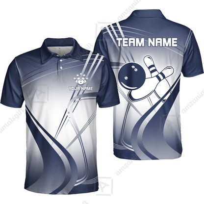 Customized Bowling Polo Shirt, Custom Bowling Uniform Polo Shirt, Multicolor Team Style Jersey for Bowlers