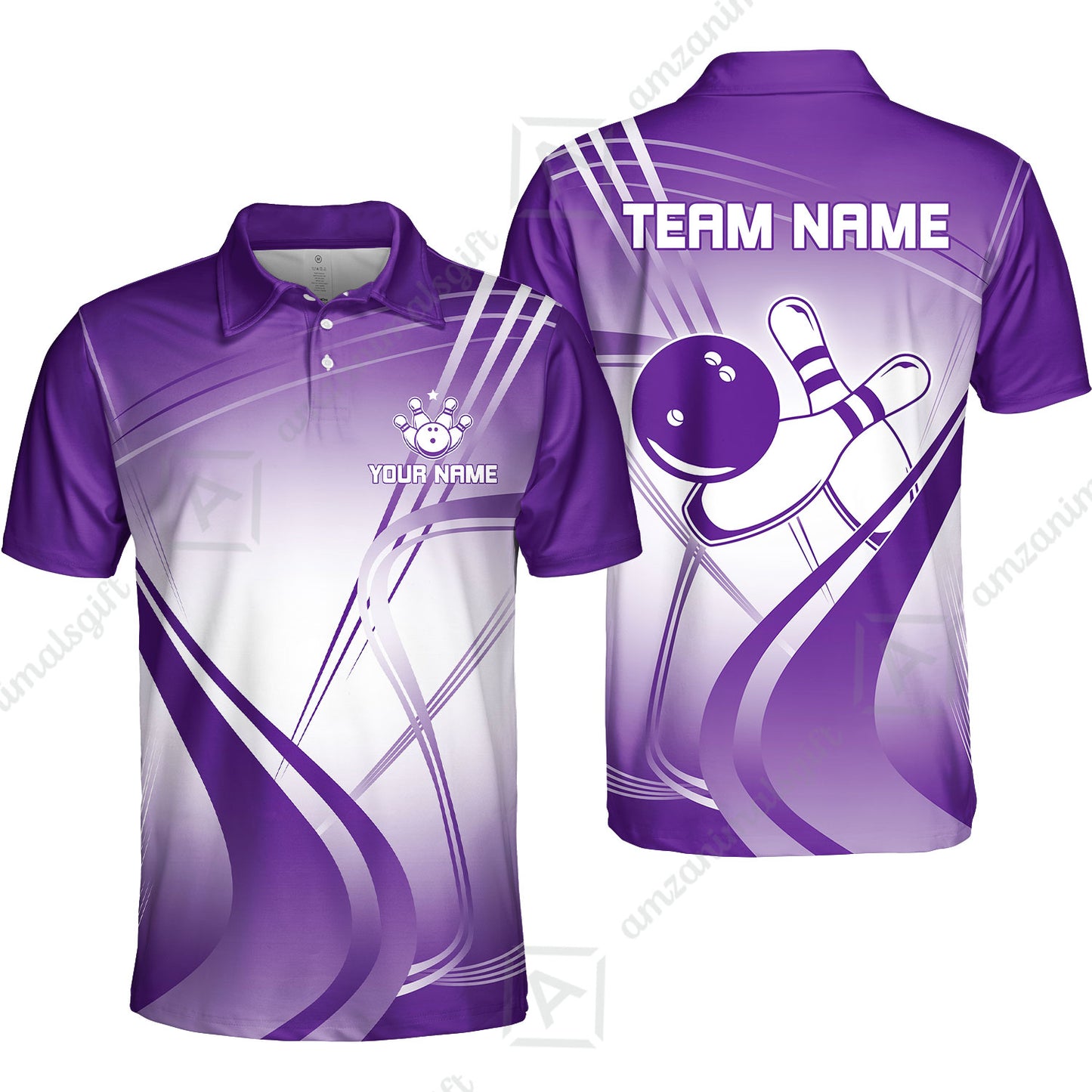 Customized Bowling Polo Shirt, Custom Bowling Uniform Polo Shirt, Multicolor Team Style Jersey for Bowlers