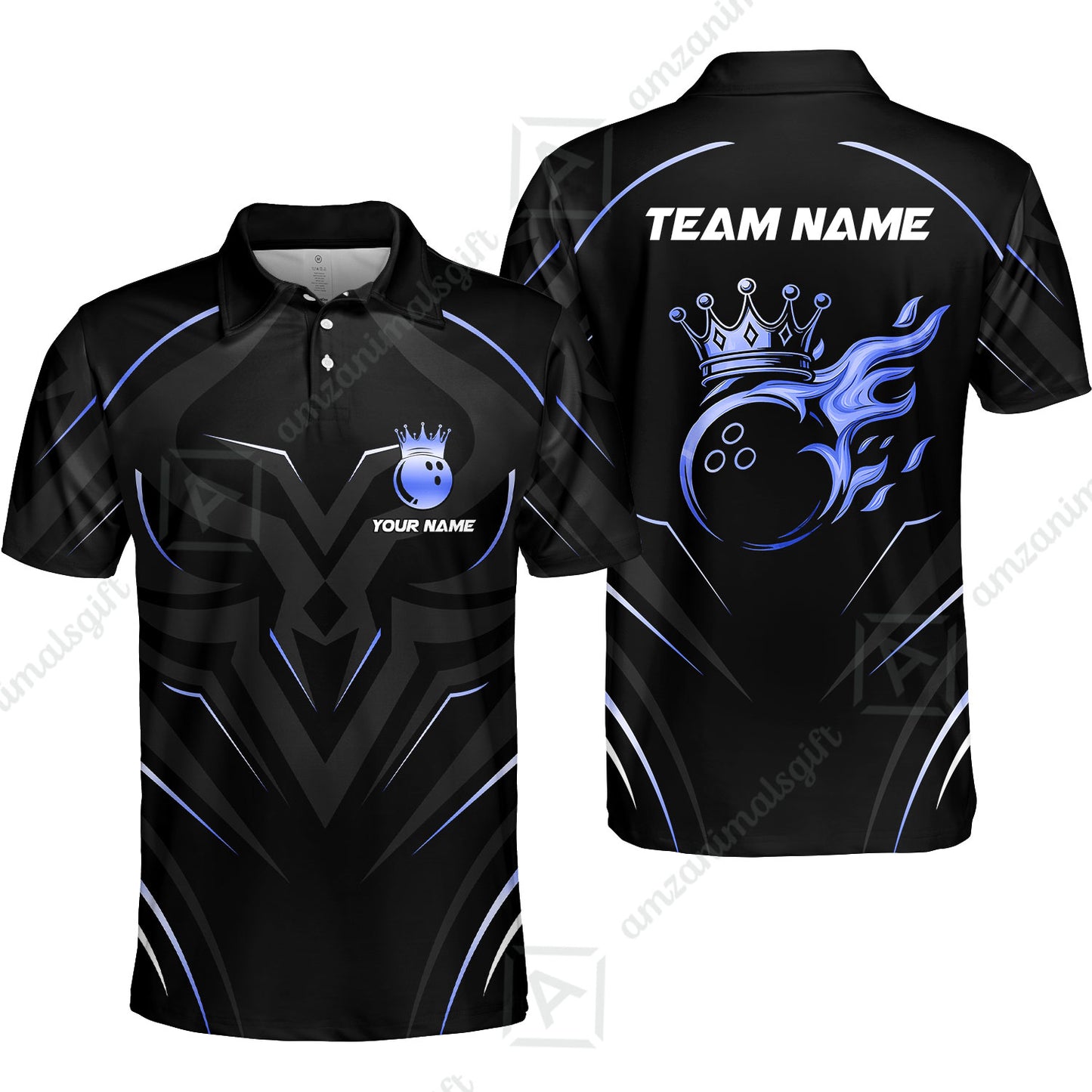 Customized Bowling Polo Shirt, Custom Crown Bowling Uniform Polo Shirt, Multicolor Team Style Jersey for Bowlers