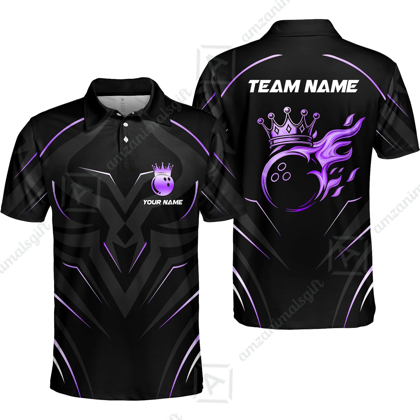 Customized Bowling Polo Shirt, Custom Crown Bowling Uniform Polo Shirt, Multicolor Team Style Jersey for Bowlers