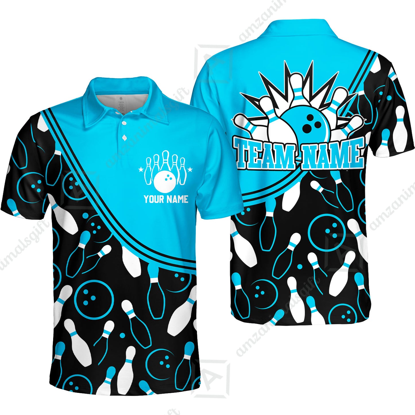 Customized Bowling Polo Shirt, Bowling Multicolor Custom Team Bowling Uniform Polo Shirt Jersey for Bowlers