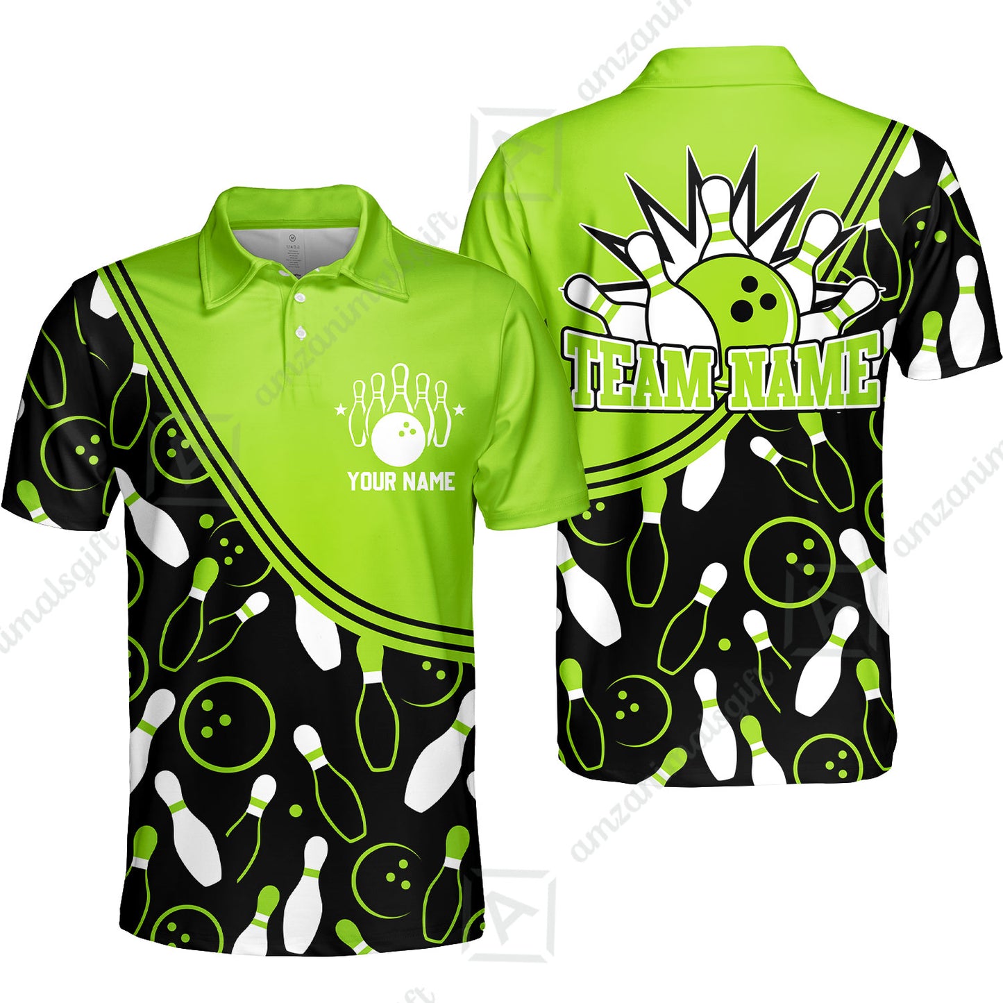 Customized Bowling Polo Shirt, Bowling Multicolor Custom Team Bowling Uniform Polo Shirt Jersey for Bowlers