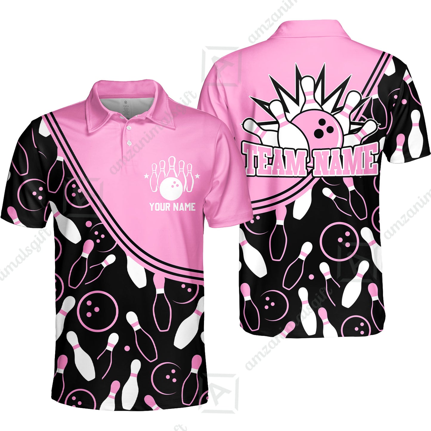 Customized Bowling Polo Shirt, Bowling Multicolor Custom Team Bowling Uniform Polo Shirt Jersey for Bowlers